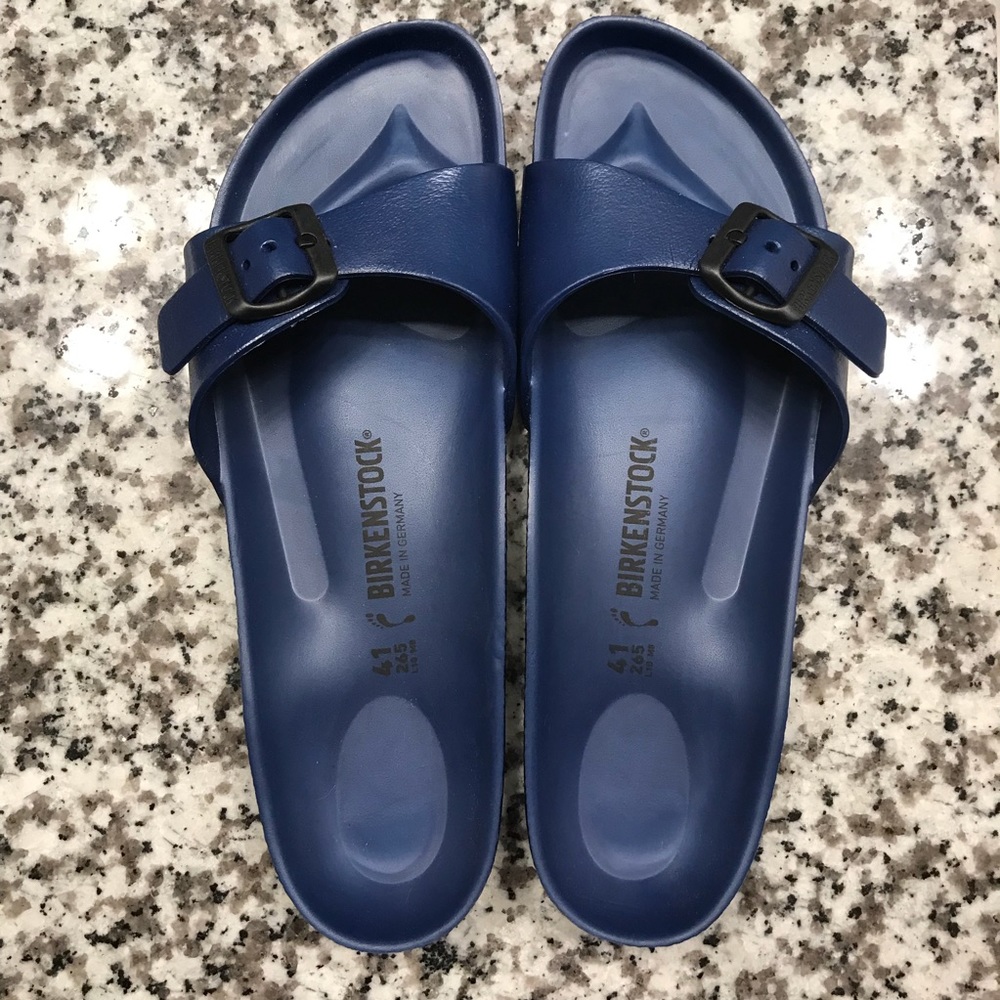 Navy Birkenstocks
